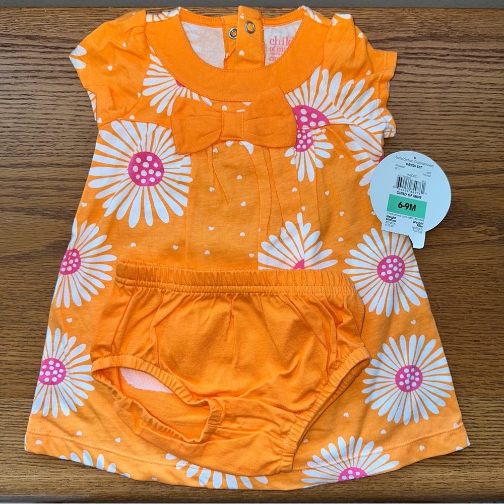 NWT Carter’s Dress set 6-9M 100% cotton made in Thailand